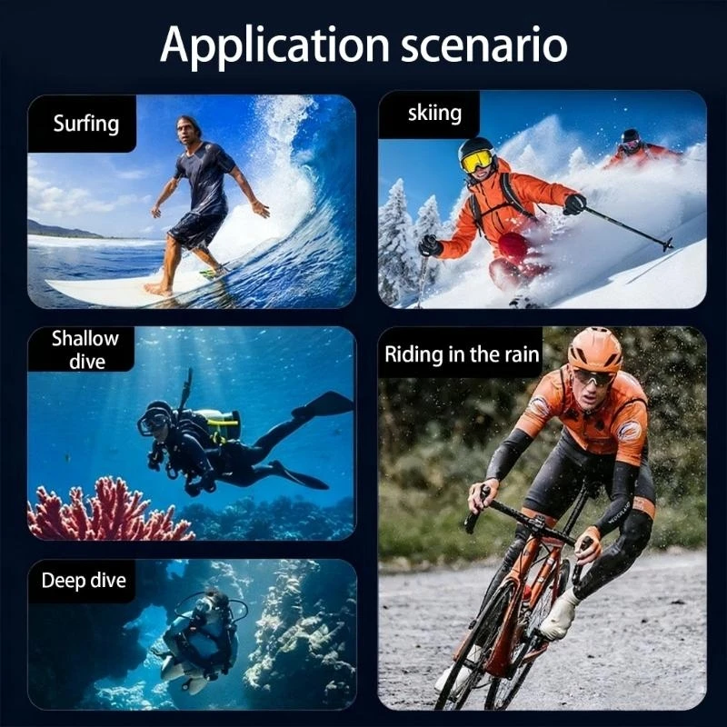 Dive Waterproof Protector Case Housing for Action 6 Air Invisible Camera Dive Depth 50m 77JC
