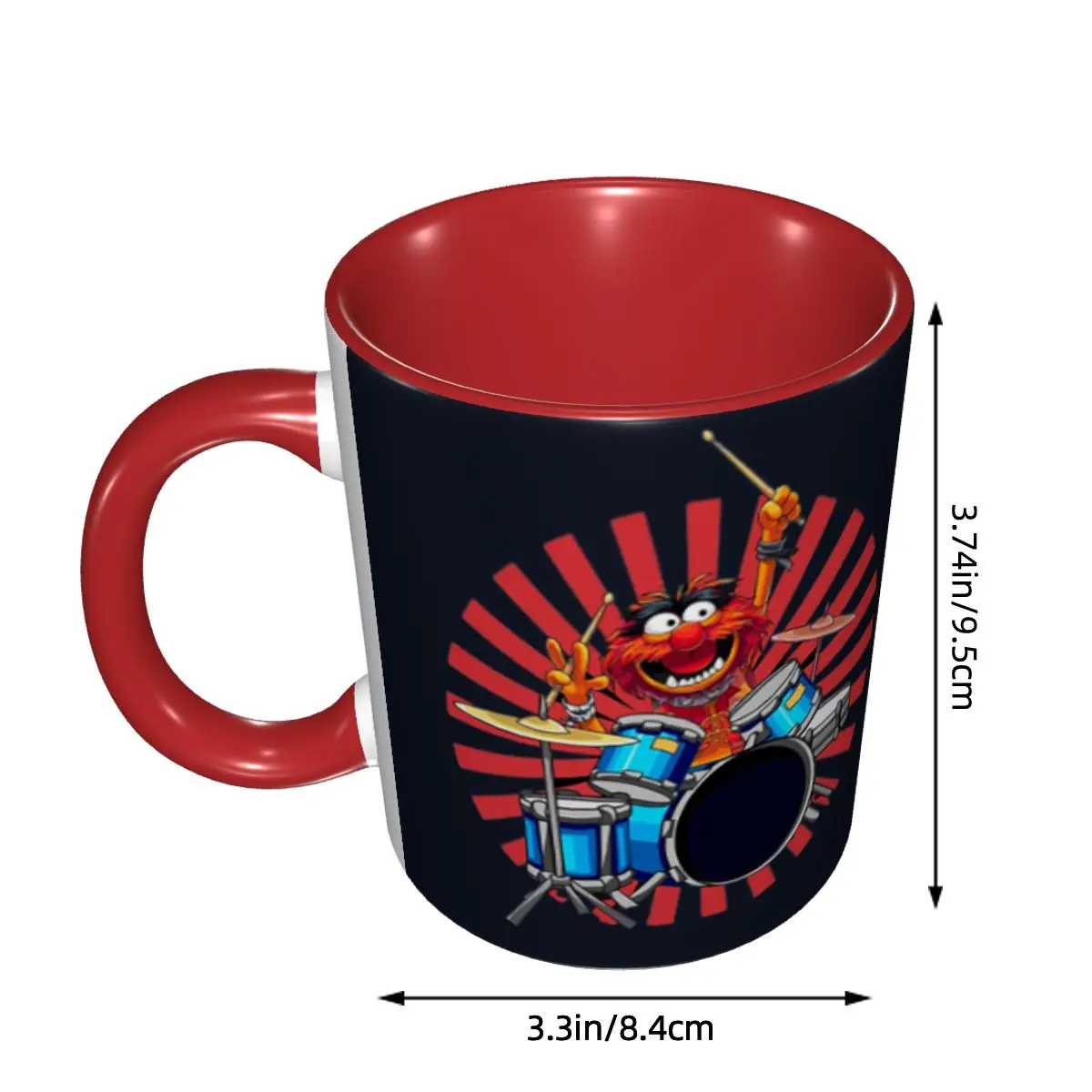 Animal Drummer Mug Funny Ceramic Coffee Cups Tea Mugs Milk Cup Drinkware Gifts for Woman Man DIY Custom