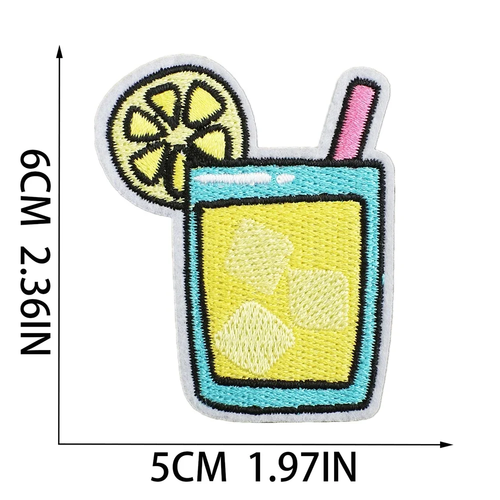 Patch 1pcs for Clothing Sewing Stickers Iron on Patches Yellow Duck Dog Badge Decoration Stripe Embroidery Fusible Applique