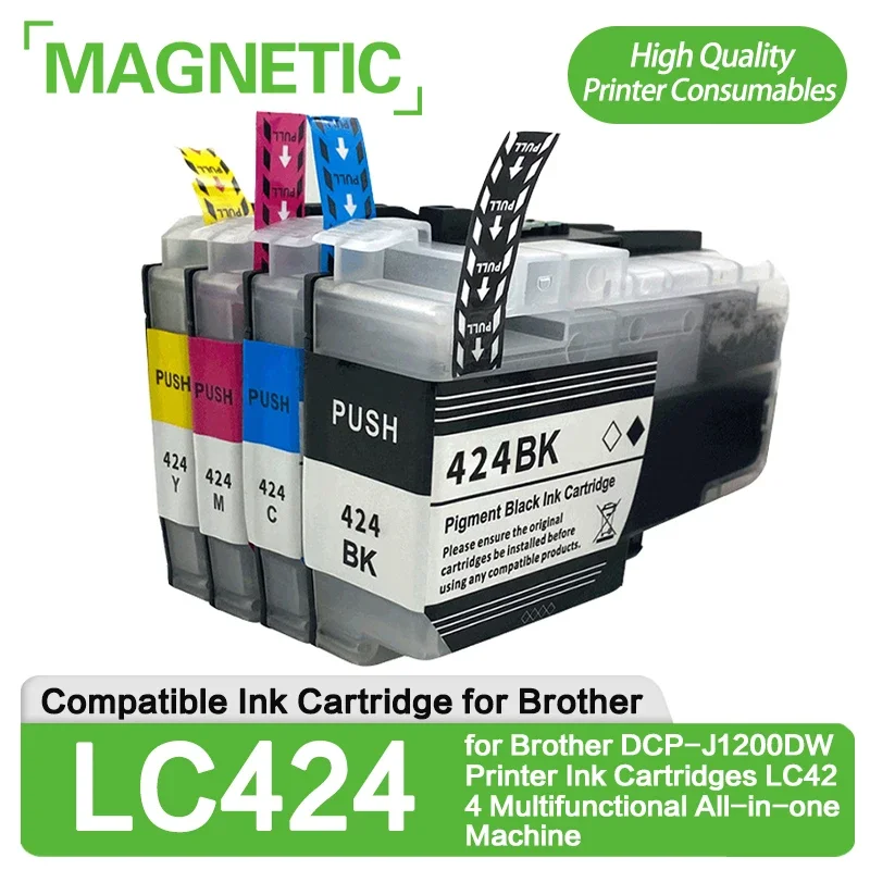 NEW 4Color LC424 Standard Compatible for Brother DCP-J1200DW Printer Ink Cartridges LC424 Multifunctional All-in-one Machine