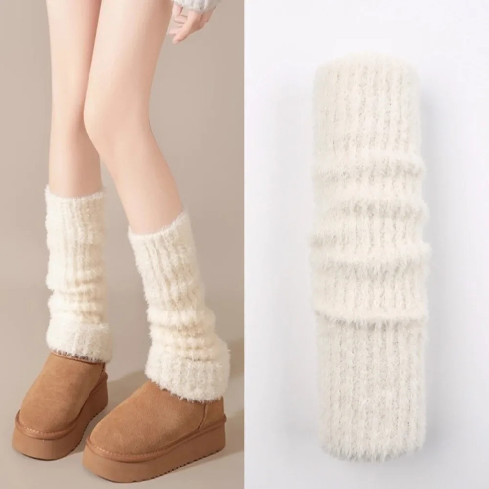 

Fashion Imitation Fox Fur Women's Long Stockings Thickened Warm Winter Pile Socks Leg Protection Japanese Style Leg Socks