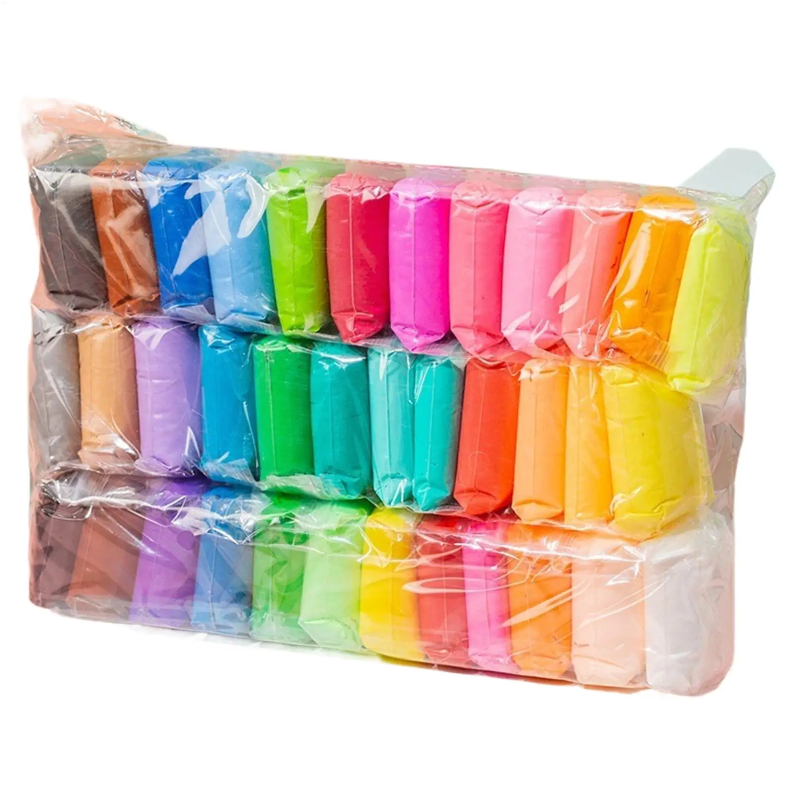 Juego de arcilla seca al aire de 12/24/36 piezas, diversión de modelado no tóxica para niños y regalos, incluye colores vibrantes y kit de herramientas de lujo