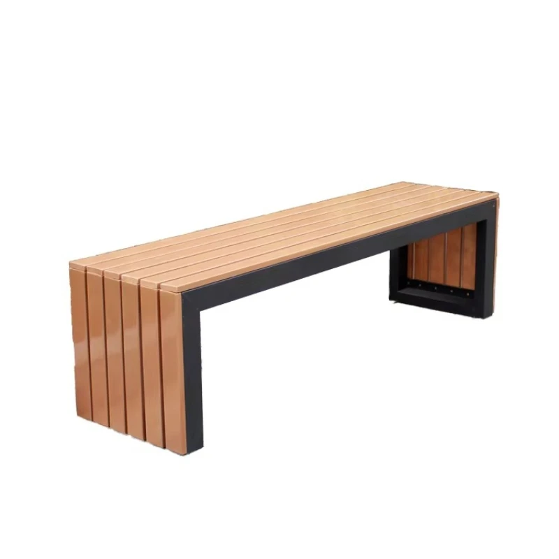 Outdoor Park Bench Square Community Bench Commercial Street Square Leisure Bench