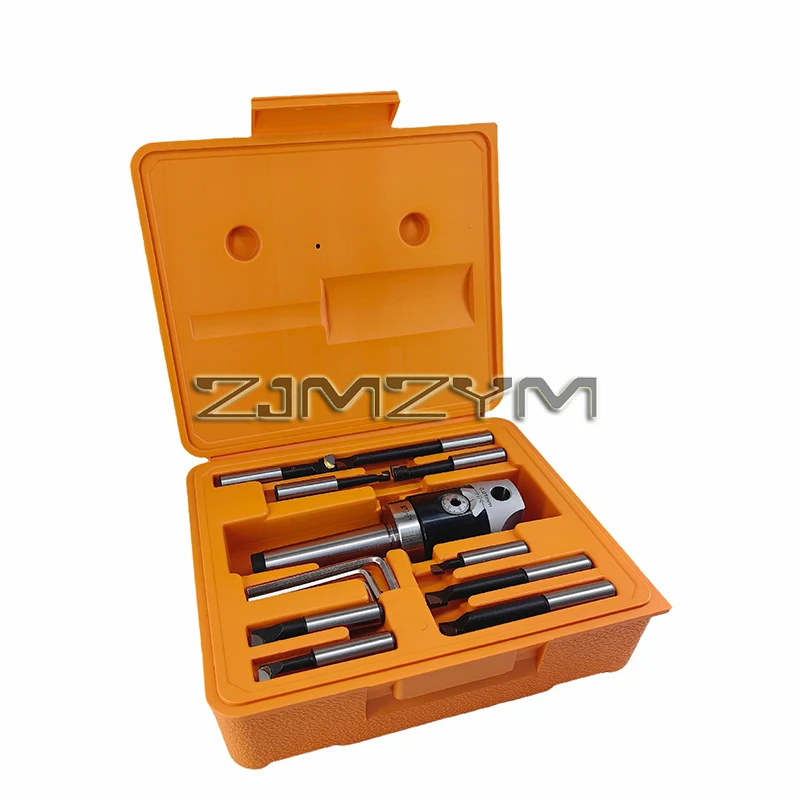 F1 Boring Head Kit MT3-F1-9PCS M12 Threaded Set MT3 Boring Tool Handle F1-12mm Draw Bars Boring Head Tool Set