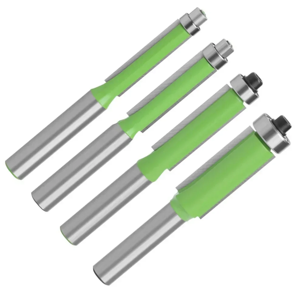 

4pcs 8mm Shank Router Bits Milling Cutter Flush Trim With Bearing Router Bit For Wood Trimming Cutters Woodworking Tools