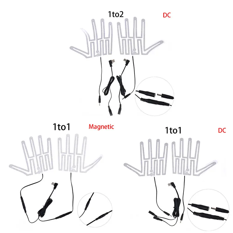 Winter Outdoor Thermal Hand Warmer Heater For Shoes Gloves Carbon Fiber USB Gloves Heated Pads Electric Heating Film Element