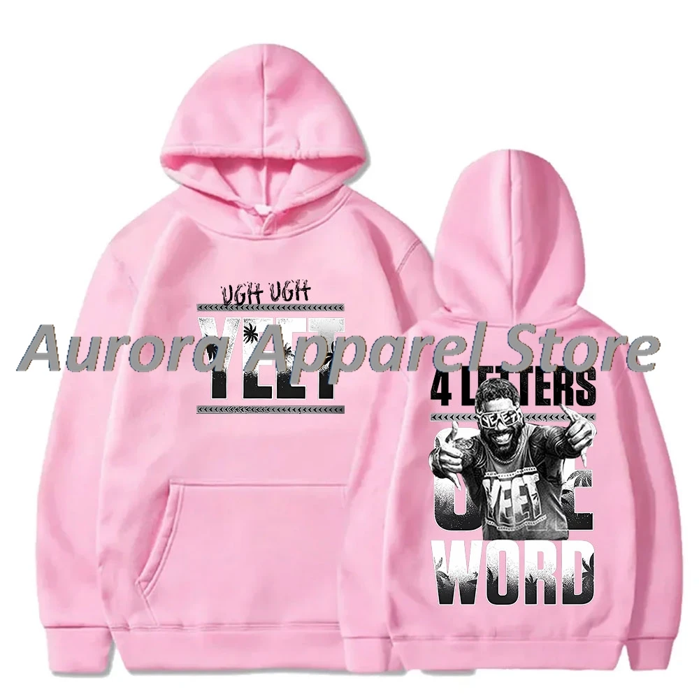 Jey Uso أربعة حروف كلمة واحدة Yeet شعار هوديس تأثيري النساء الرجال أزياء بلوزات طويلة الأكمام