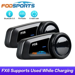 Fodsports FX6 Motorhelm Intercom 6 Rider Draadloze Bluetooth 5.0 Headset Intercomunicador Waterdichte Helm Intercom