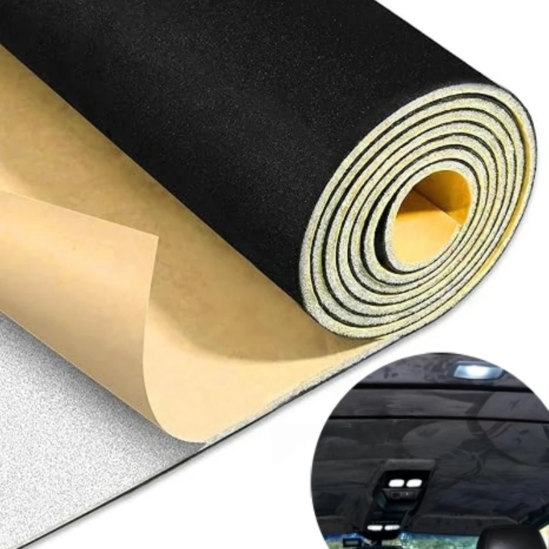 

Suede Fabric Wrap Car Headliner Fabric Elastic Self-Adhesive Suede Fabrics with Foam Backing for Car Interior Peel Sticker DIY