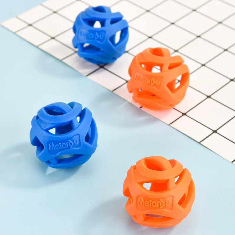 Indestructible Dog Chew Ball for Teething Puppies Floating Rubber Teeth Cleaning Fetch Toy for Small Medium Dogs Pool Play view 5