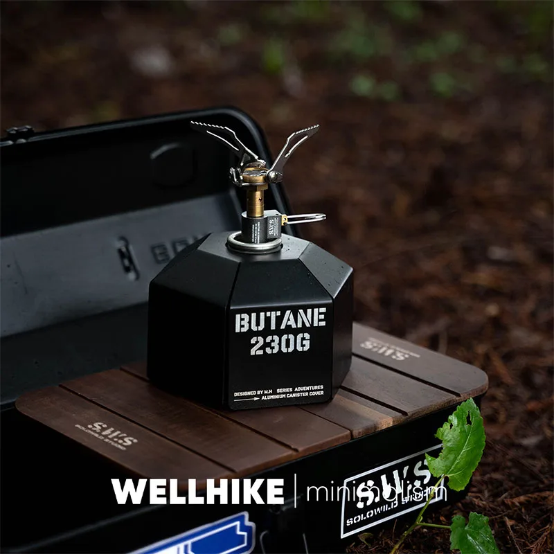 WELLHIKE G2 Flat Air Tank Vintage Air Tank Cover Fall Prevention Portable Aluminum Black Solid Air Tank Cover Camping Accessorie