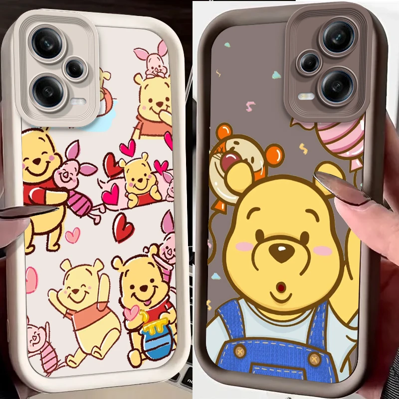 

Winnie The Pooh Cartoon Cute Eye Ladder For Xiaomi Redmi Note 13 12 12C 11 11S 10 10C 10A 9C 9A Pro 5G Back Phone Case
