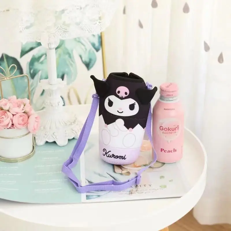 سانريو كارتون كوب ماء حقيبة Kawaii مرحبا كيتي ميلودي كورومي كوب قارورة عازلة واقية كم دمية سحر هدية للأطفال الأصدقاء