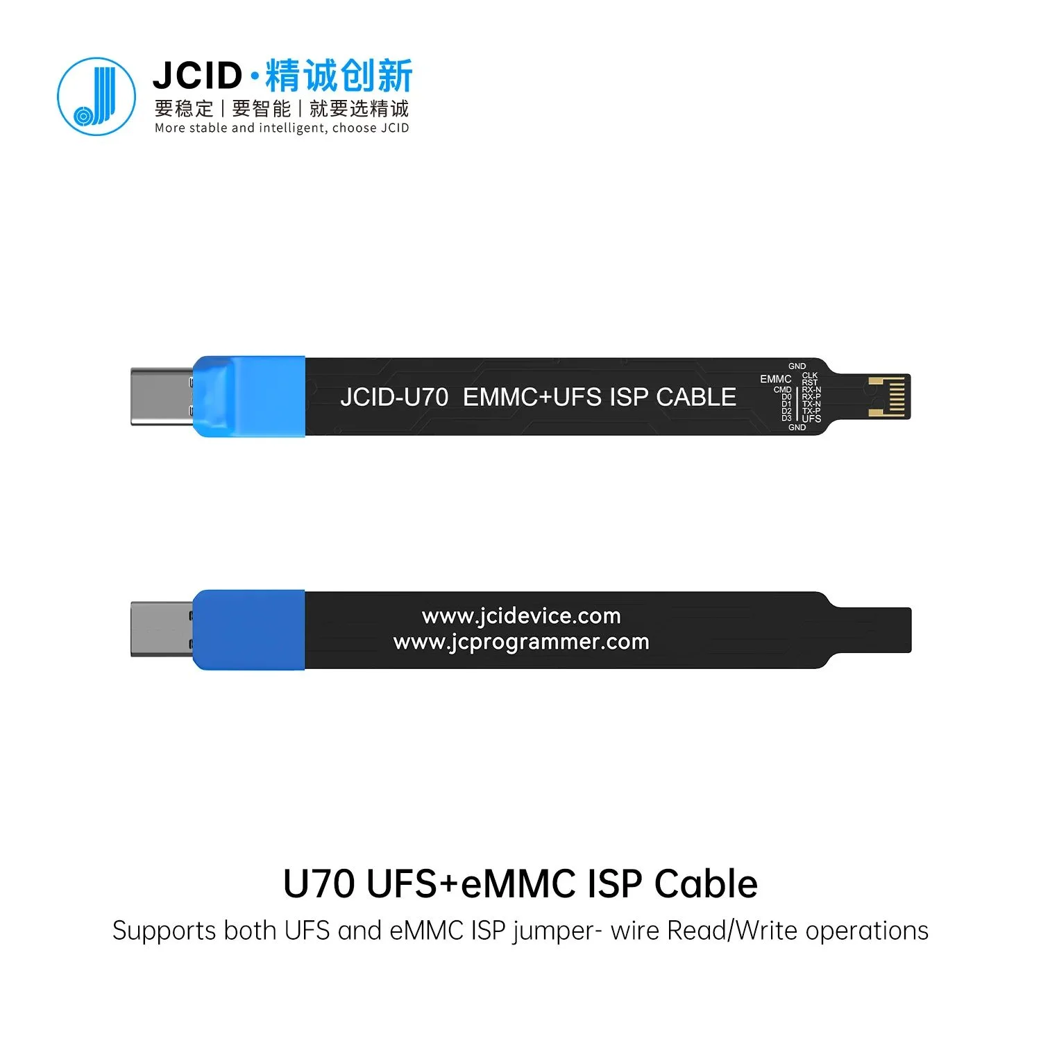 JCID U70 UFS + EMMC ISP Cable For NAND Supports Both UFS And EMMC ISP Jumper-wire Read/Write Phone Repair Tools