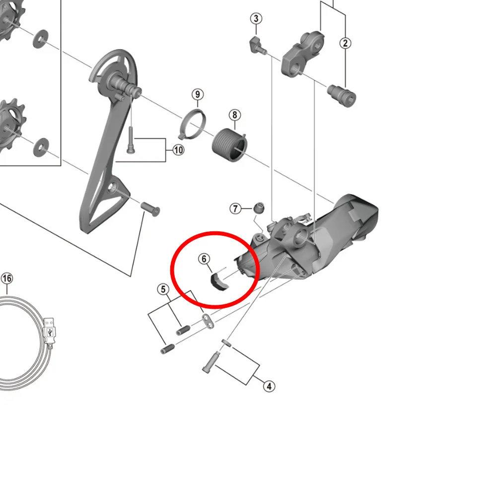 Shimano RD-R7150/R8150/R9250 Rear Derailleur Charger Cover Y3J145000 Y3GK89400