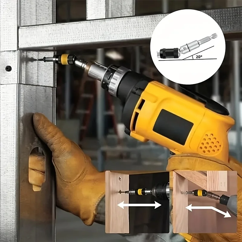 1pc Hex Magnetic Ring Screwdriver Bits Drill Hand Tools 1/4' Drill Bit Extension Rod Quick Change Holder Power Drill Socket Adap view 4