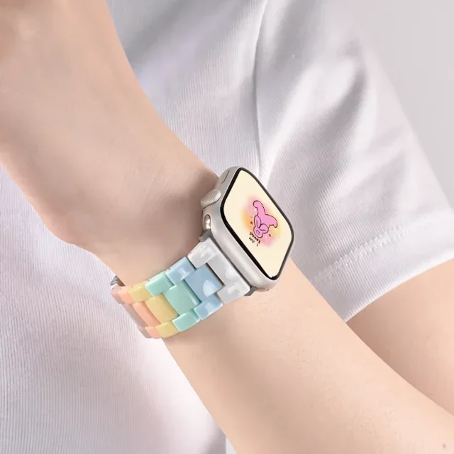 Candy Strap für Apple Watch Band 46 mm 44 mm 40 mm 41 mm 45 mm 42 mm verstellbares Armband für Iwatch Serie 10/9/8/7/SE/6/Ultra 2 49 mm