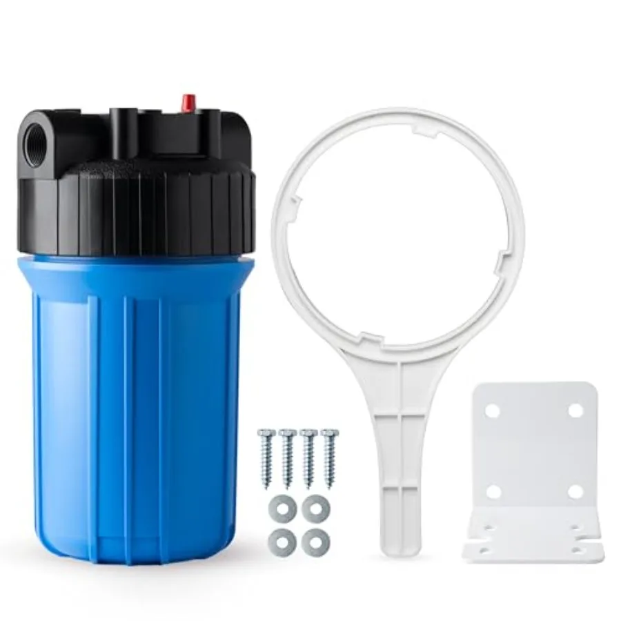 

HB18B Whole House Water Filter Housing 10" x 4.5" Universal Housing for Whole Home Water Filtration w/ 1" NPT Ports Pre-Filtrat