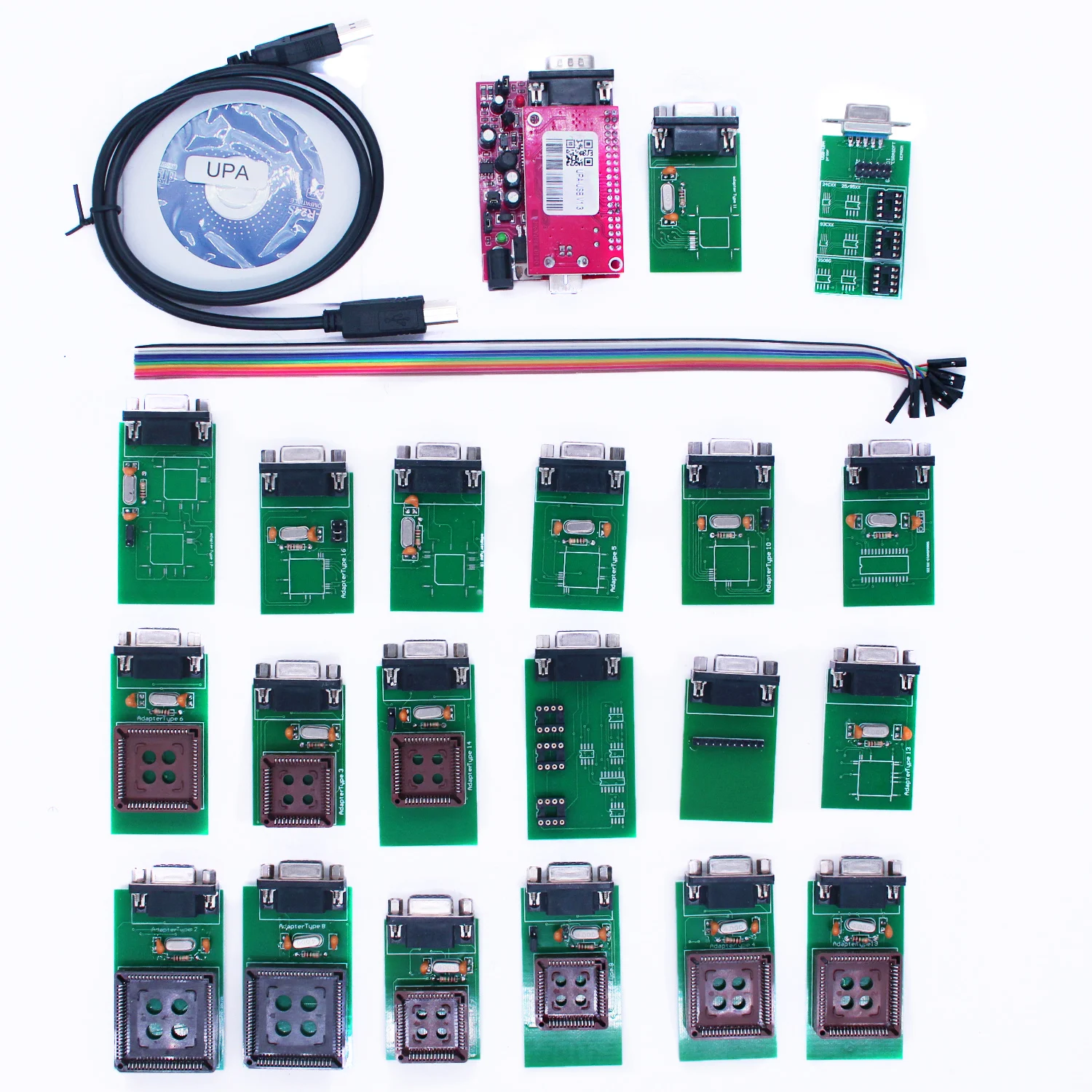 Picture 4: ECU Chip Tuning UPA USB Programmer UPA-USB V1.3 UPAUSB Full Adapters UPA Full Set with All Adapters OBD2 Diagnostic Tool