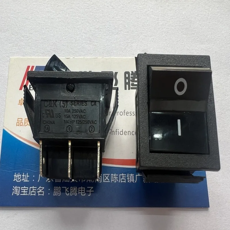 

High current boat type switch 6-pin 2-position rocker button power supply 25*30.5mm 15A 125VAC