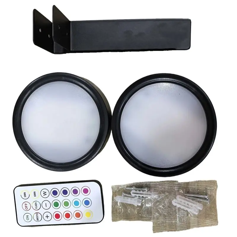 

AT63-Remote Control Dimmable LED Picture Light Magnetic Mount Color Changing Battery Powered Indoor Art Display Lighting RGBW