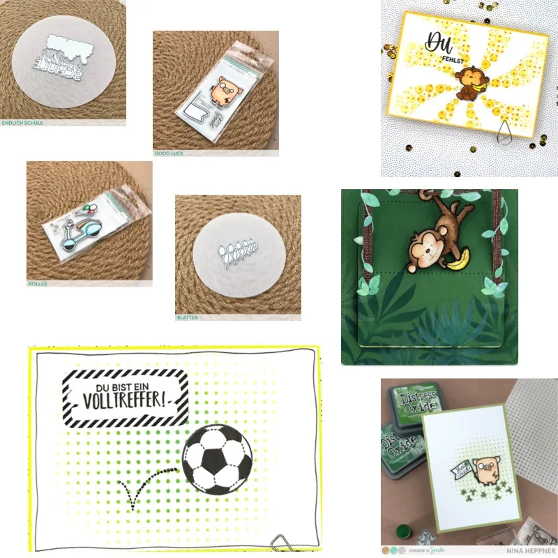 The Tail of a Monkey Can Hang Upside Down on a Leaf Patch Cut Metal Die and Stencil Stamps for Scrap Booking Stencil Album Paper