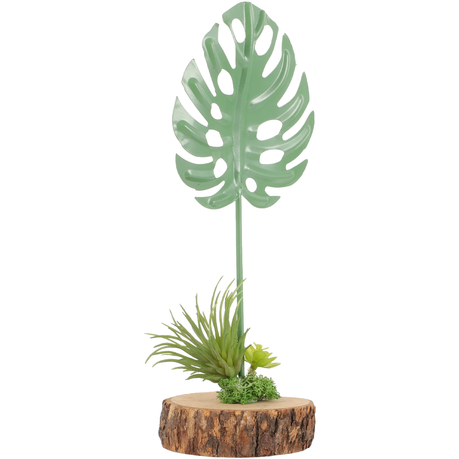 

Resin Monstera Leaf Decor Indoor Desktop nament Tropical Plant Home Decorative Tabletop Display Piece Craft