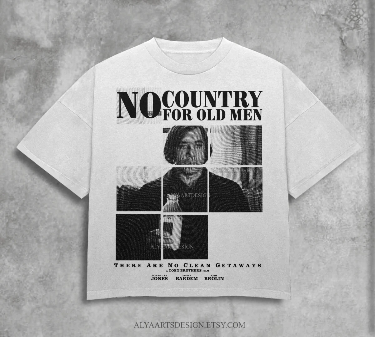 No Country for Old Men T-shirt - Cohen Brothers Movie Theme T-shirt for Men and Women, Daily Casual Fashion Street Dressing