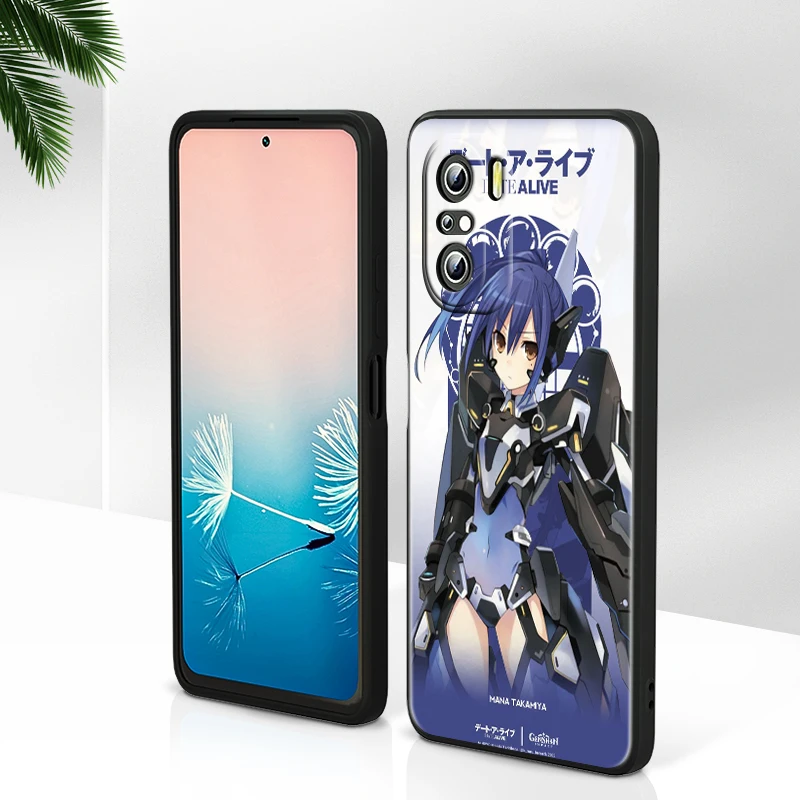 Anime DATE A LIVE For Xiaomi Redmi Note 12 11E 11S 11 11T 10 10S 9 9T 9S 8 8T Pro Plus 4G 5G Black Phone Case