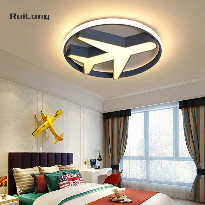 

Modern Led Ceiling Chandelier Kids Room Light Ceiling Airplane Decor Cute Cartoon Children Baby Boys Bedroom Ceiling Lamp Lustre