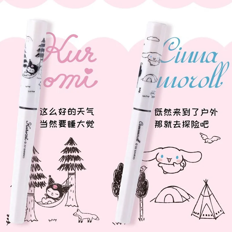 Sanrio Camping Time-Small Meteor Pen, Japão Platinum, Exclusivo para Estudantes, Prática Caligrafia, Caixa de Presente, Papelaria Escola