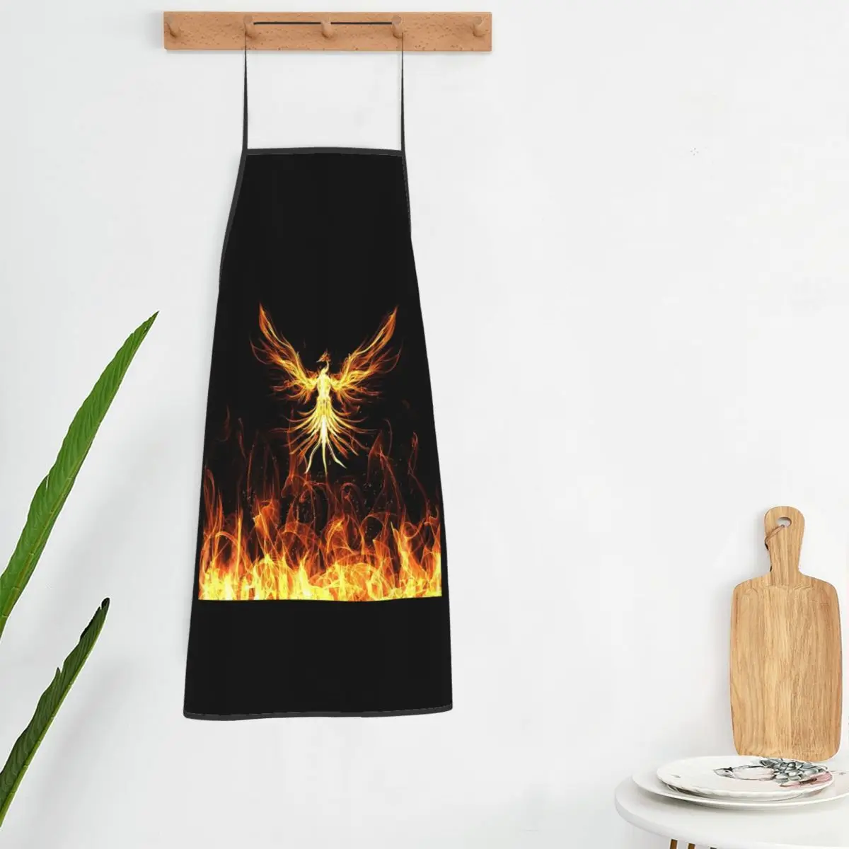 Majestic Phoenix Mythical Bird Aprons Chef Cooking Cuisine Tablier Bib Kitchen Cleaning Pinafore for Women Men Painting