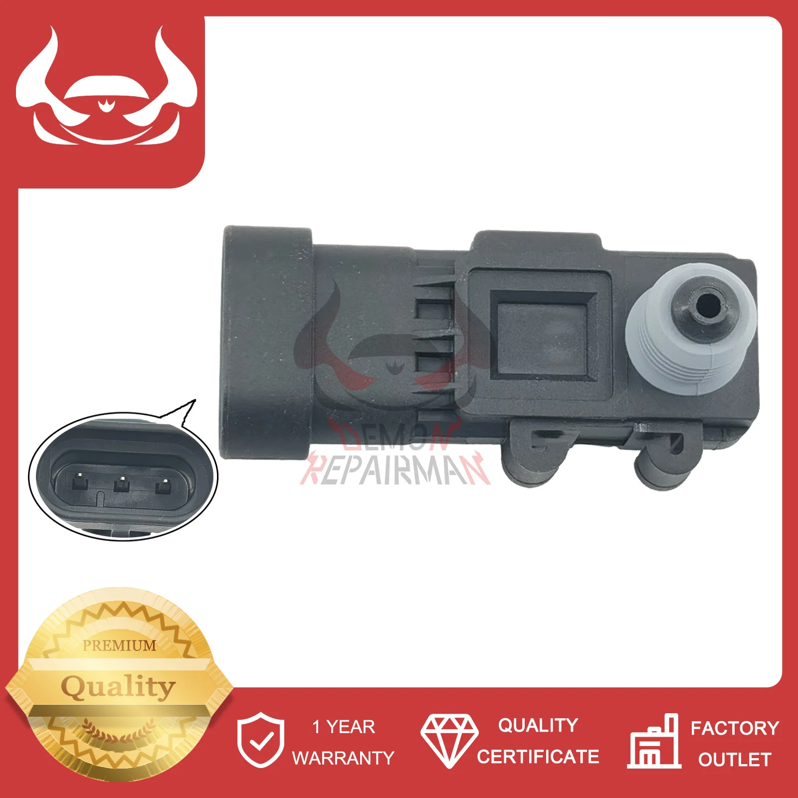 8162384090 Intake Pressure Sensor For Buick Cadillac CTS 2002-2009 Chevrolet Corvette 2004-2012 GMC Hummer Pontiac 16238399