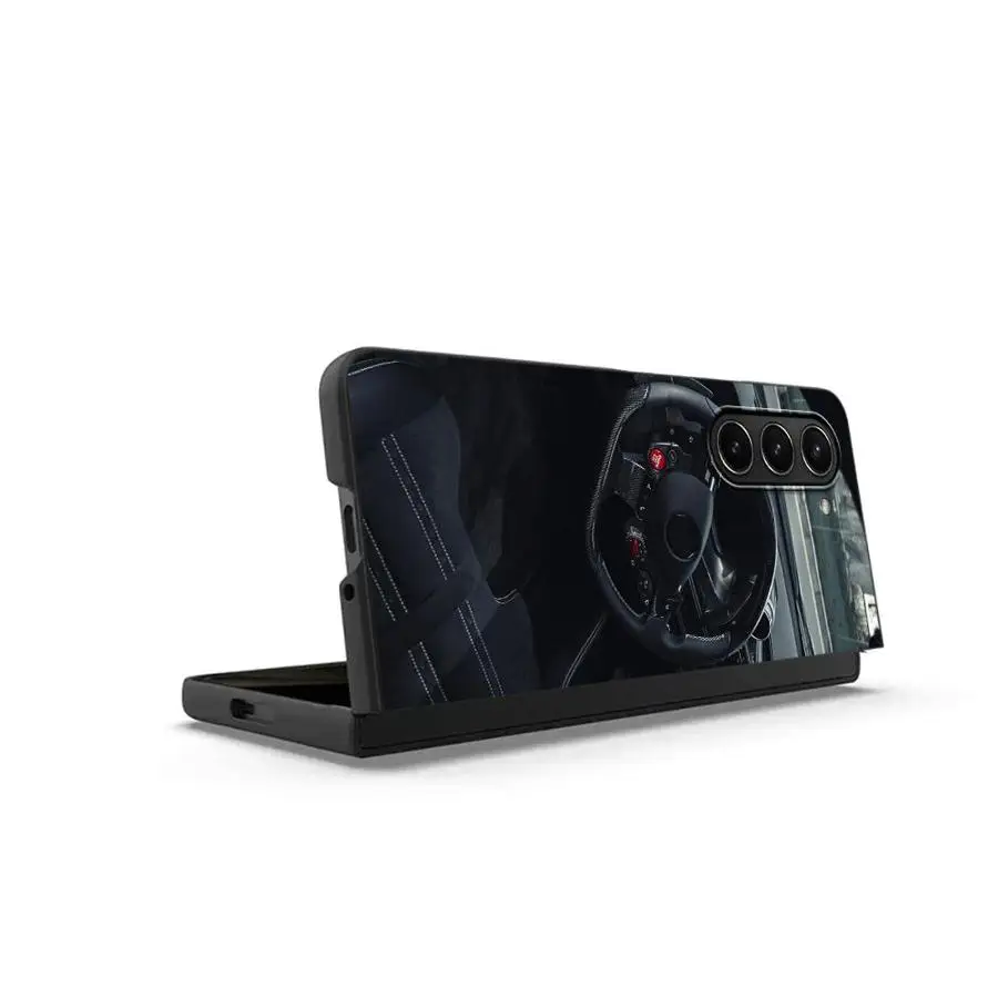 Custodia per auto Supercar per Samsung Galaxy ZFold5 ZFold4 ZFold7 Z Fold 7 6 5 4 3 ZFold6 ZFold3 Cover posteriore per telefono