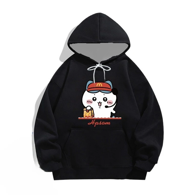 Chiikawa Usagi Padrão Bonito Impressão 3D Respirável Secagem Rápida Solta Confortável Diário Casual Diversão Moda Moletom Com Capuz