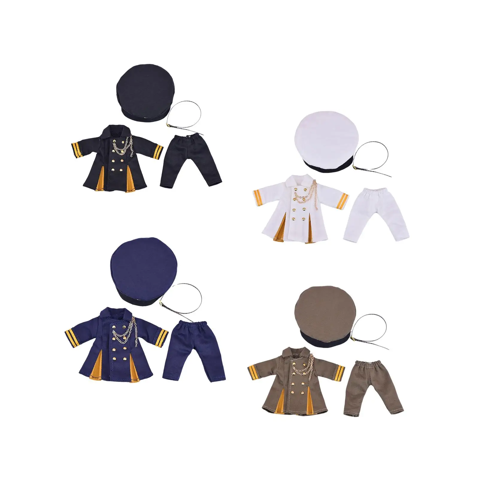 

1/12 Doll Clothes and Accessories,Doll Uniform Coat Set,Children Toy,Cosplay Stylish Miniature Doll Accesories for Ob11 Dolls