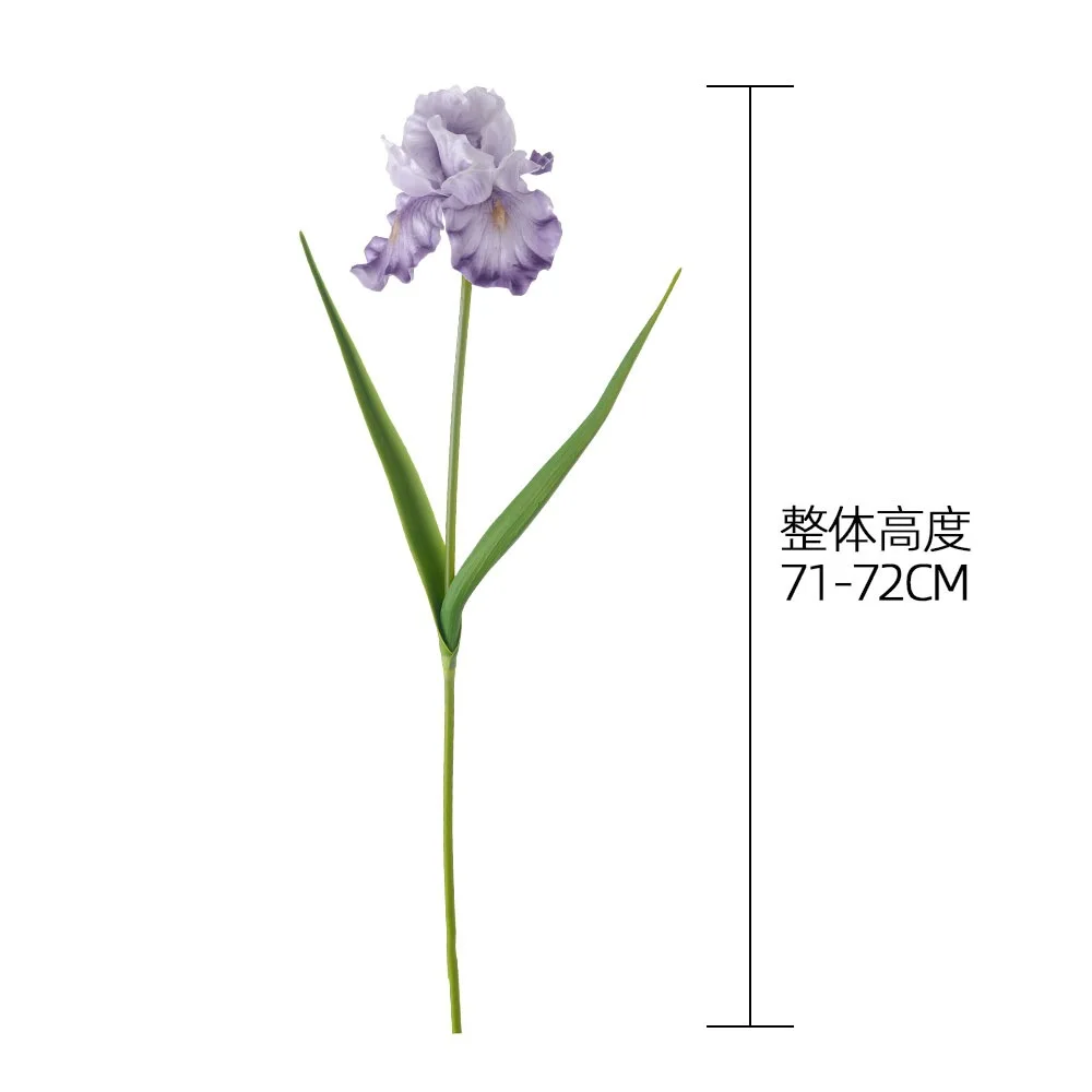 5 Stück/Set Künstliche Blumen PU Iris Zweig Hochzeitsdekoration Brautstrauß Party Blumenarrangement Florale Iris Wohnaccessoires – Detail 2
