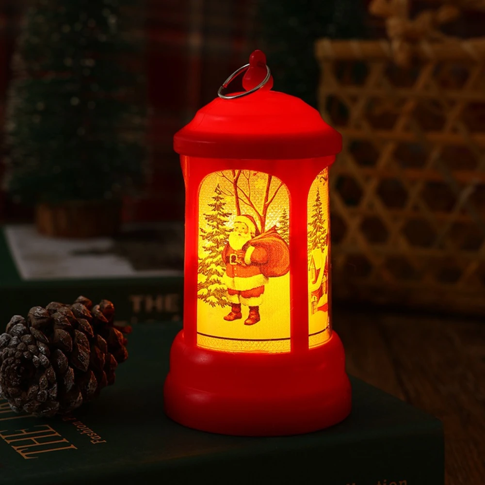 

Retro Lamp Santa Claus Reindeer Snowman Night Light Christmas LED Wind Lights Ornaments Christmas Home Courtyard Decoration Gift