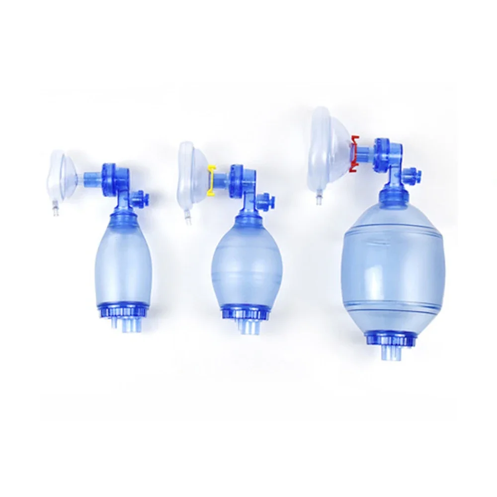 Good Quality PVC/Silicone Resuscitator Ambulance Manual Portable Resuscitator Ambu Bag for Adult or Baby Use，100 pieces