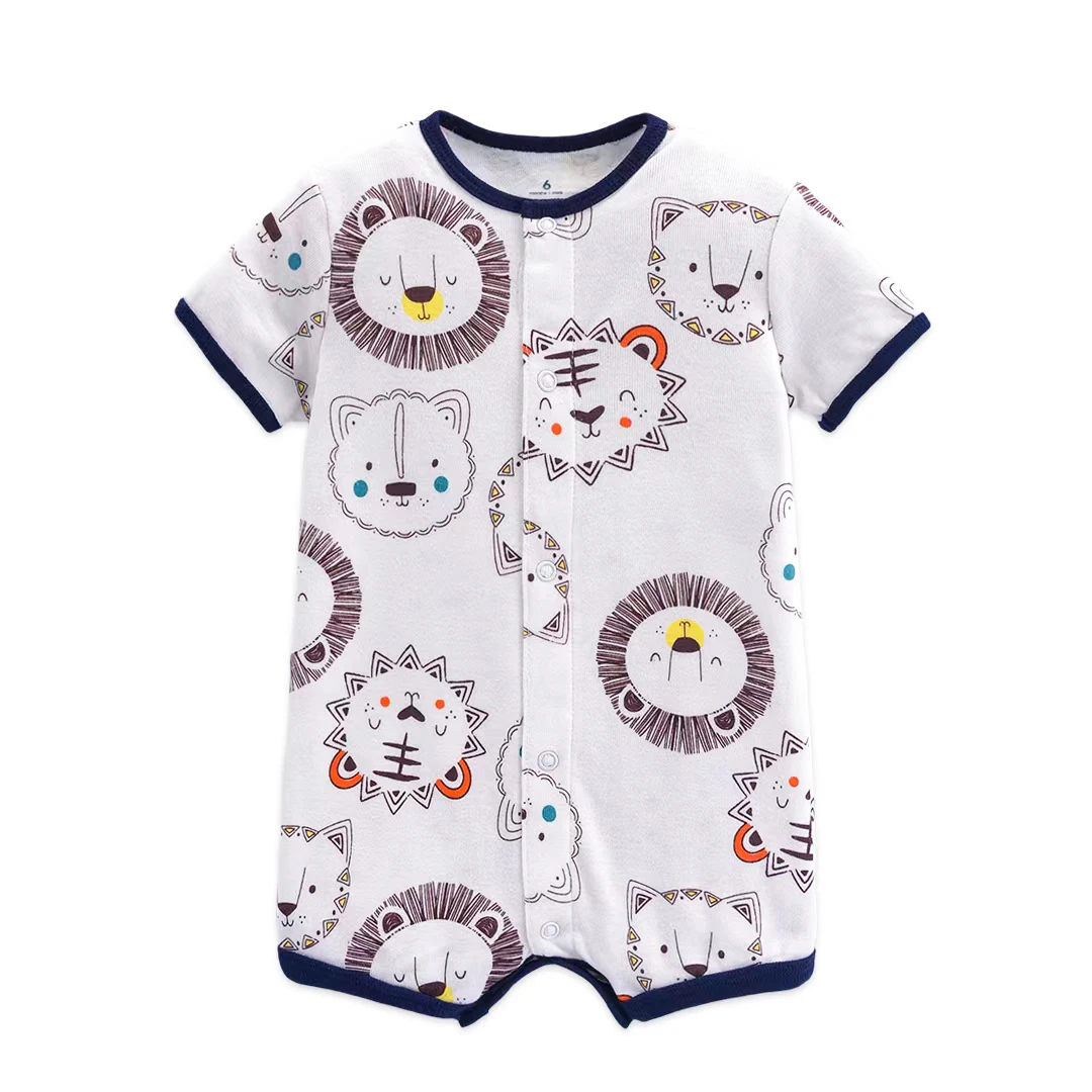 2023 Baby Boys Rompers Summer Baby Girl Clothes Kids Short Sleeve Clothing 100% Cotton Newborn Rompers Infant Jumpsuits 0-24M