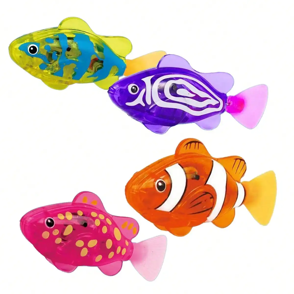 

Induction Electric Simulation Fish, Automatic Swimming Glowing LED Toy for Kids Pet Play