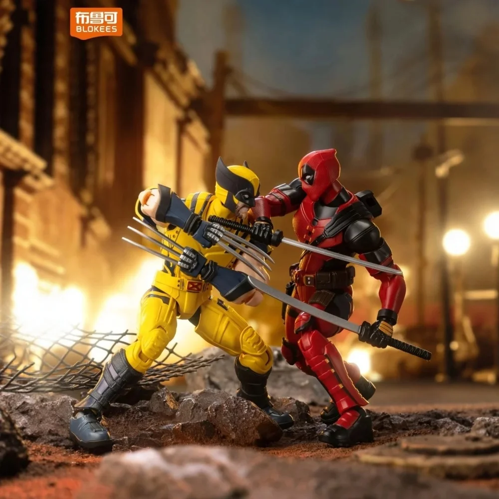 

Новый оригинальный Blokees Marvel Hero Deadpool фигурка Beyond версия аниме фигурка Росомаха сборная модель коллекционные игрушки