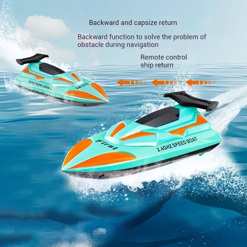 New Model 2.4g High-Speed Wireless Remote Control Speedboat Electric Long Range Blimp Water Toy Boat Boys Day Child Gift