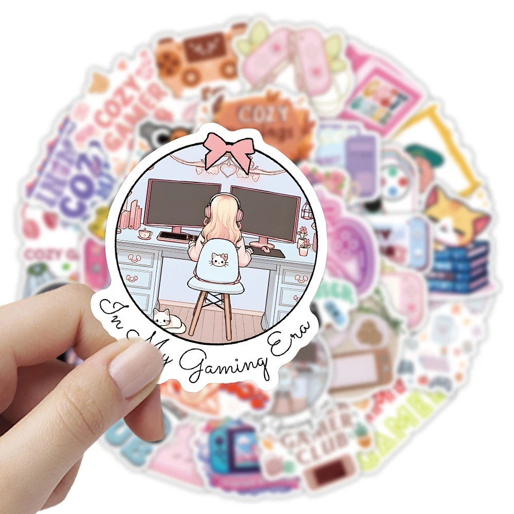 

10/30/50pcs Cartoon Cozy Gamer Cute Graffiti Stickers Aesthetic Decals for Kid Toy Skateboard Suitcase Guitar DIY Sticker Decor