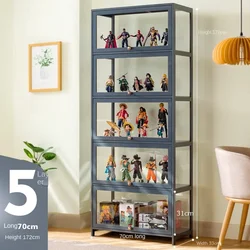 Display Cabinet for Figures Acrylic Transparent Dustproof Display Case Living Room Storage Box Commodity Shelf Bookcase Shelving