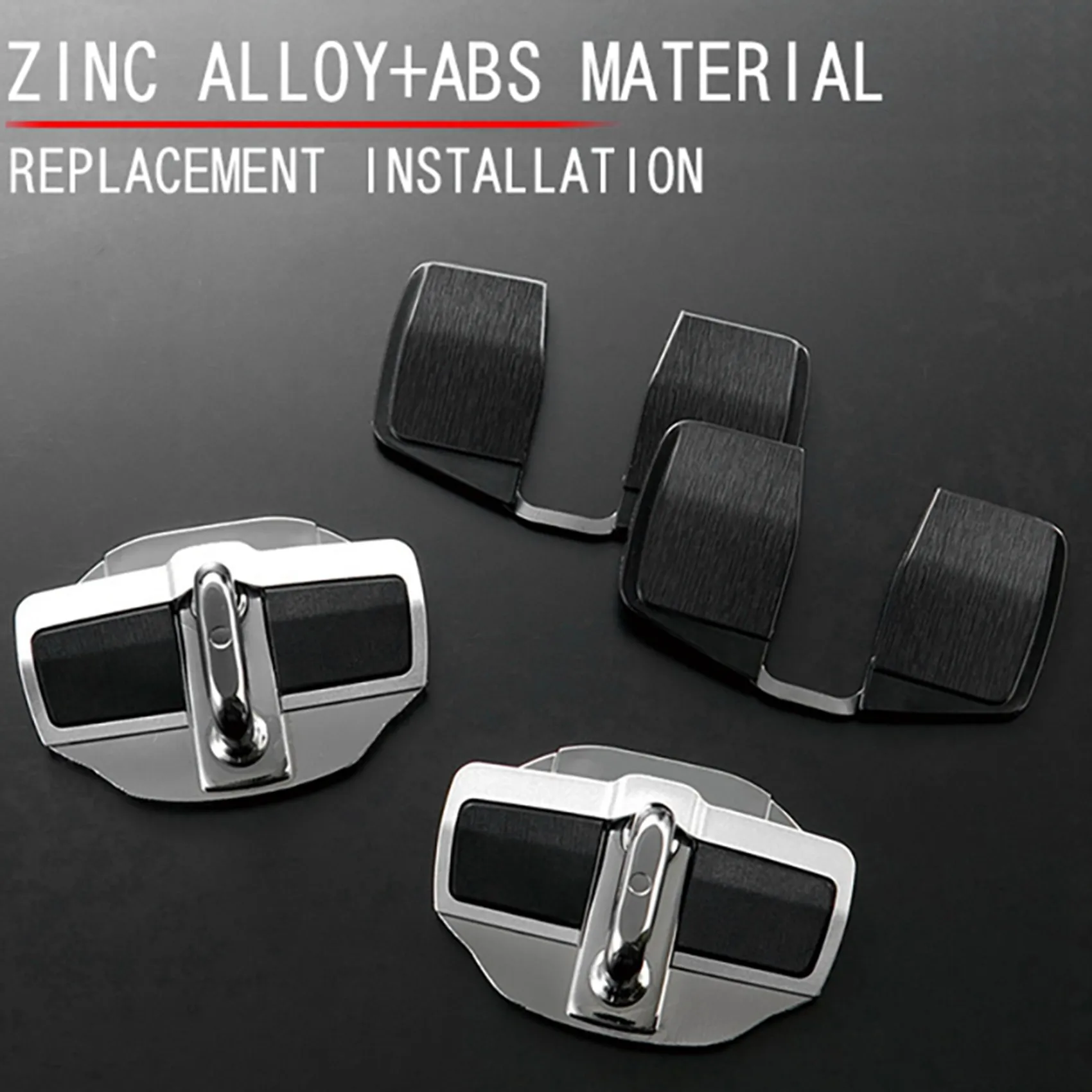 4 Sets For Door Stabilizer Door Lock Protector Latches Stopper Covers For Toyota Land Cruiser Alphard Vellfire