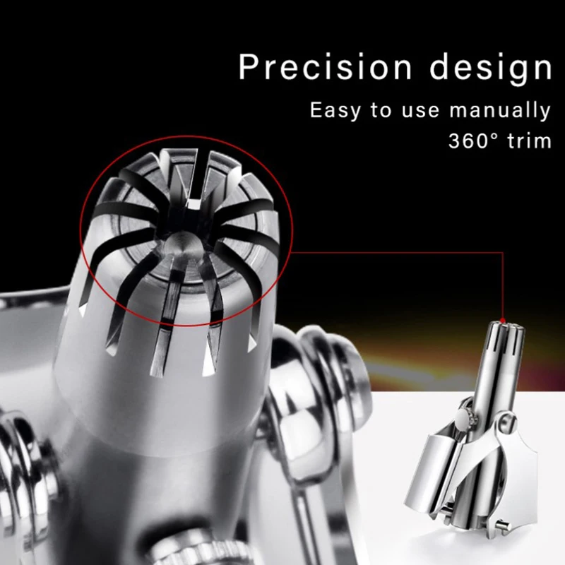 ผมจมูกTrimmerทําความสะอาดสําหรับผู้ชายผู้หญิงสแตนเลสสตีลโกนหนวดมีดโกนล้างทําความสะอาดได้กําจัดขนเครื่องมือแปรง