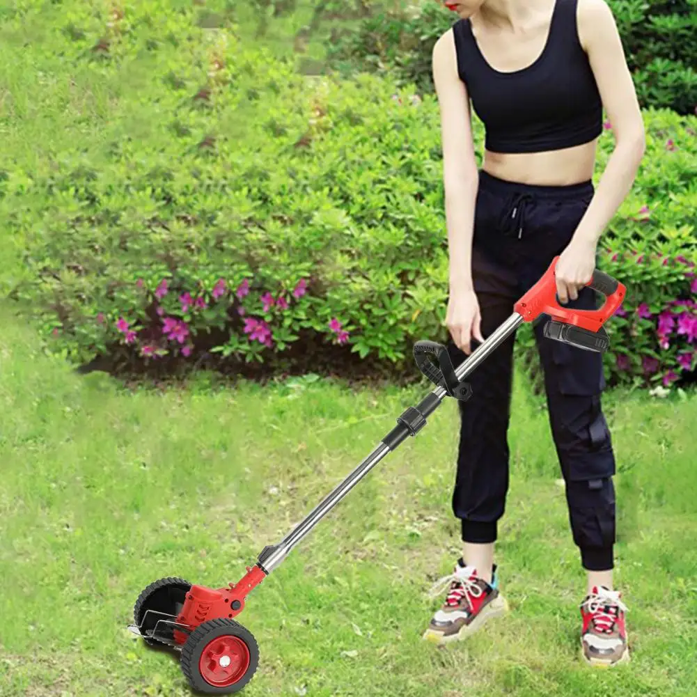 

800W 24V Electric Lawn Mower Rechargeable Telescopic Rod D-Shaped Handle Weed Trimmer Cordless Electric Weed Lawn Eater Edger