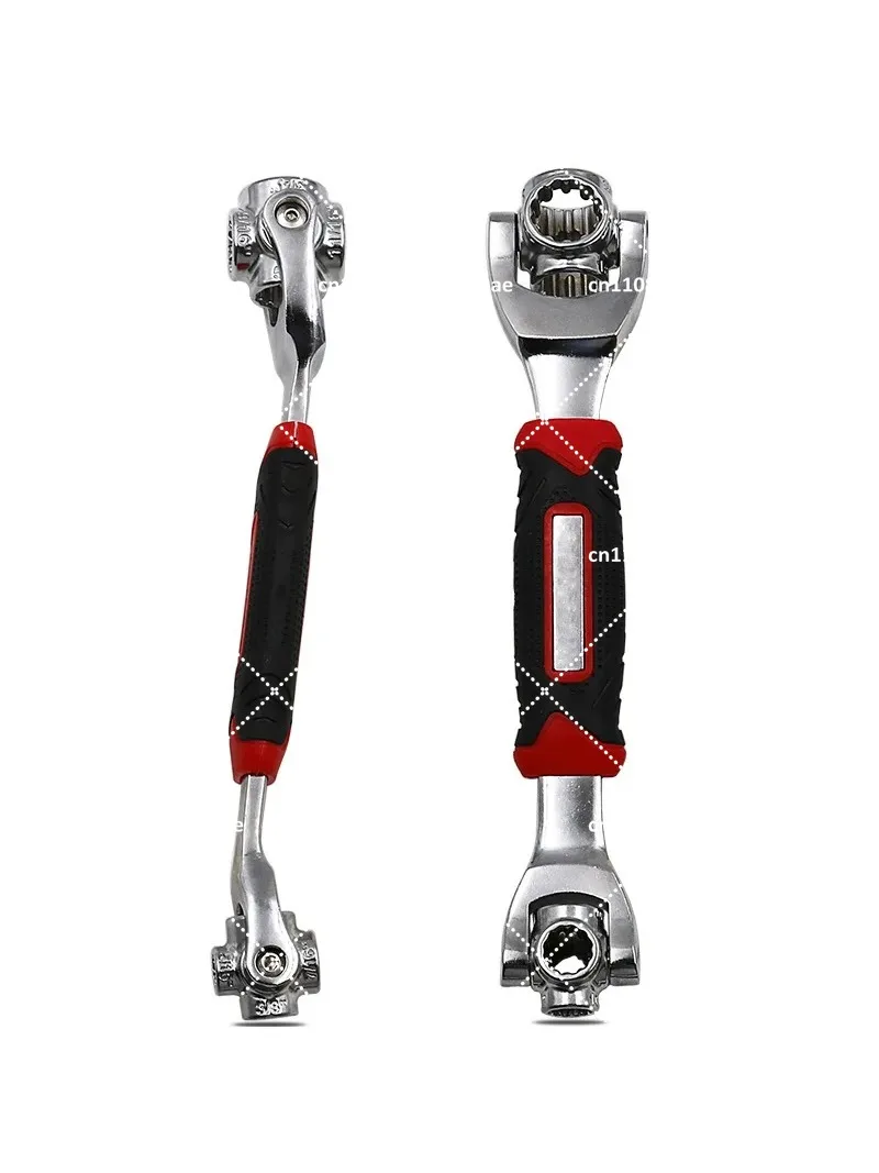 8 in 1 Multifunctional Wrench 25cm Universal Furniture Auto Repair Tool with Spline Bolt and 360 Swivel Head
