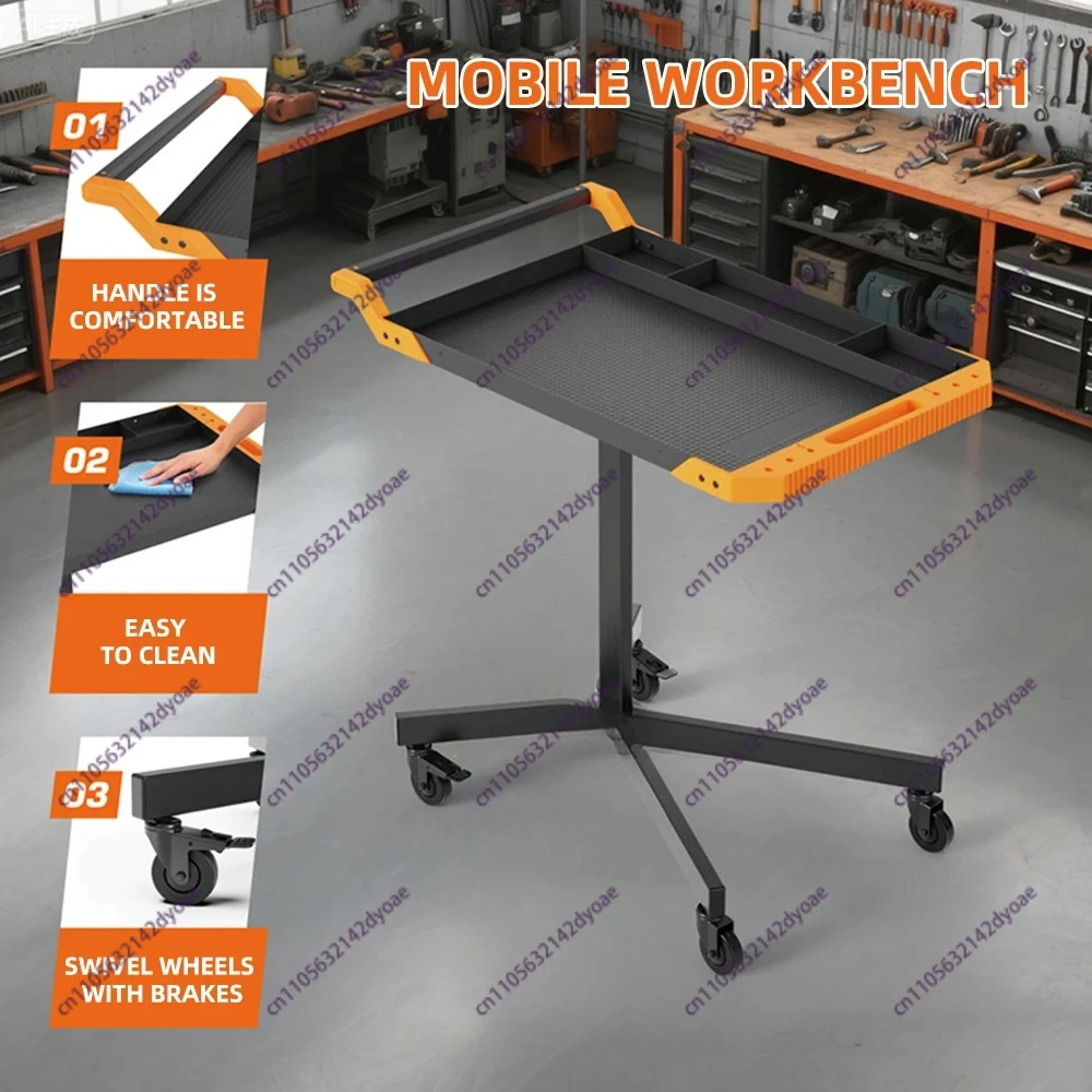 2026 Multi-functional cart workbench car repair tool cart adjustable height movable
